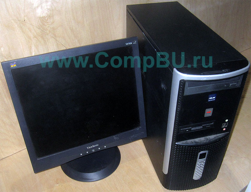 Комплект: одноядерный компьютер Intel Pentium-4 с 1Гб памяти и 17 дюймовый ЖК монитор (Нижний Тагил)